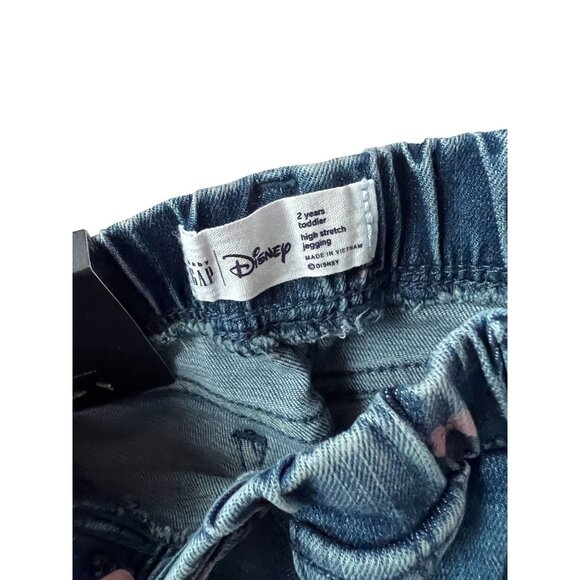 Baby GAP Disney High Stretch Jegging Size 2T Denim Minnie Mouse with Bow New wit - Picture 4 of 7